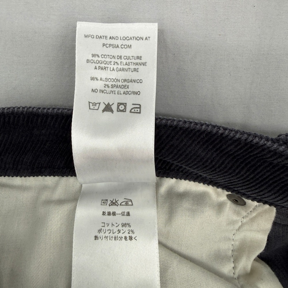 Patagonia Womens Organic Cotton Corduroy Slim Straight Pants Grey Size 30 10 - Picture 7 of 10